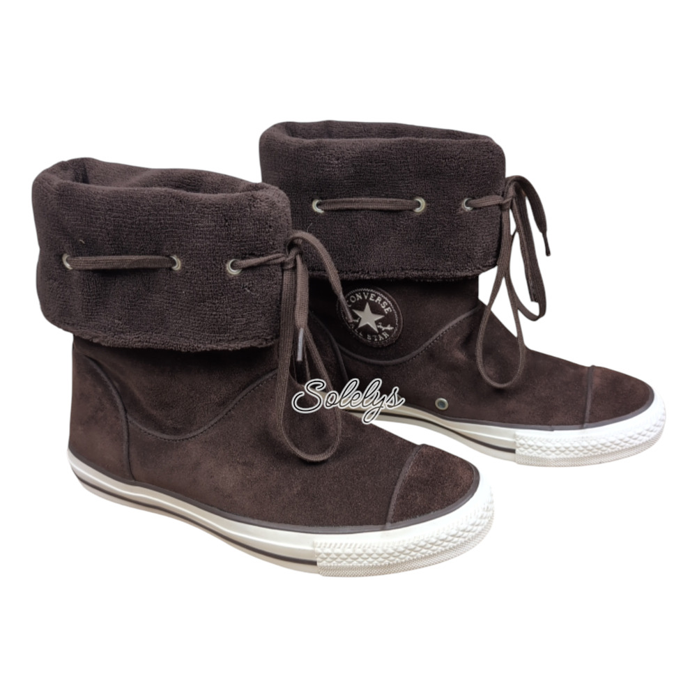 Converse 2010 CT Andover Brown Suede Leather Extra Calf High XHI Fold Boot 9.5